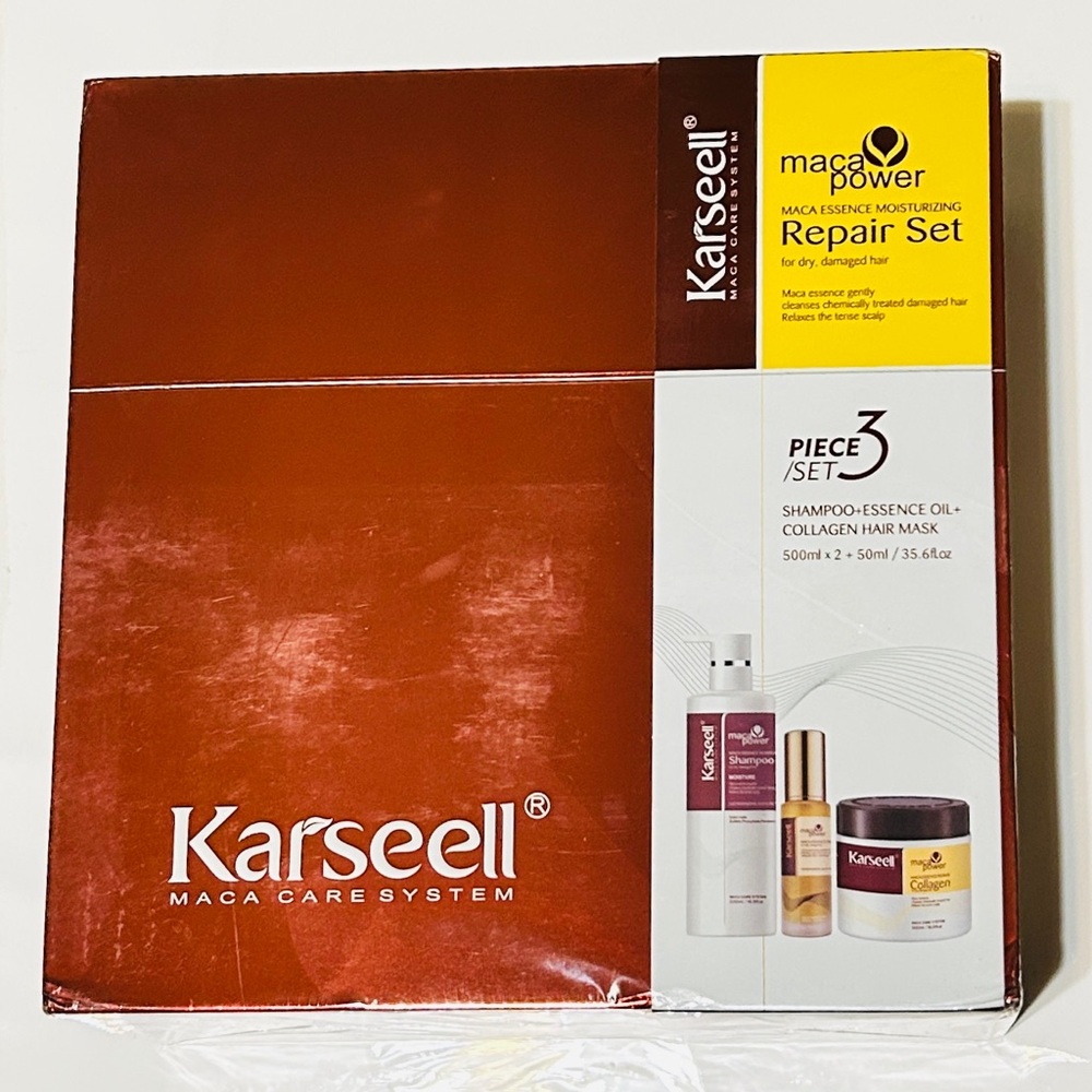 Karseell Collagen Treatment Set, Hair Mask, Shampoo, Argan Oil for All Hair Type